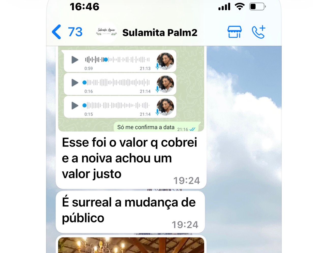 Depoimento real de aluna — print 4