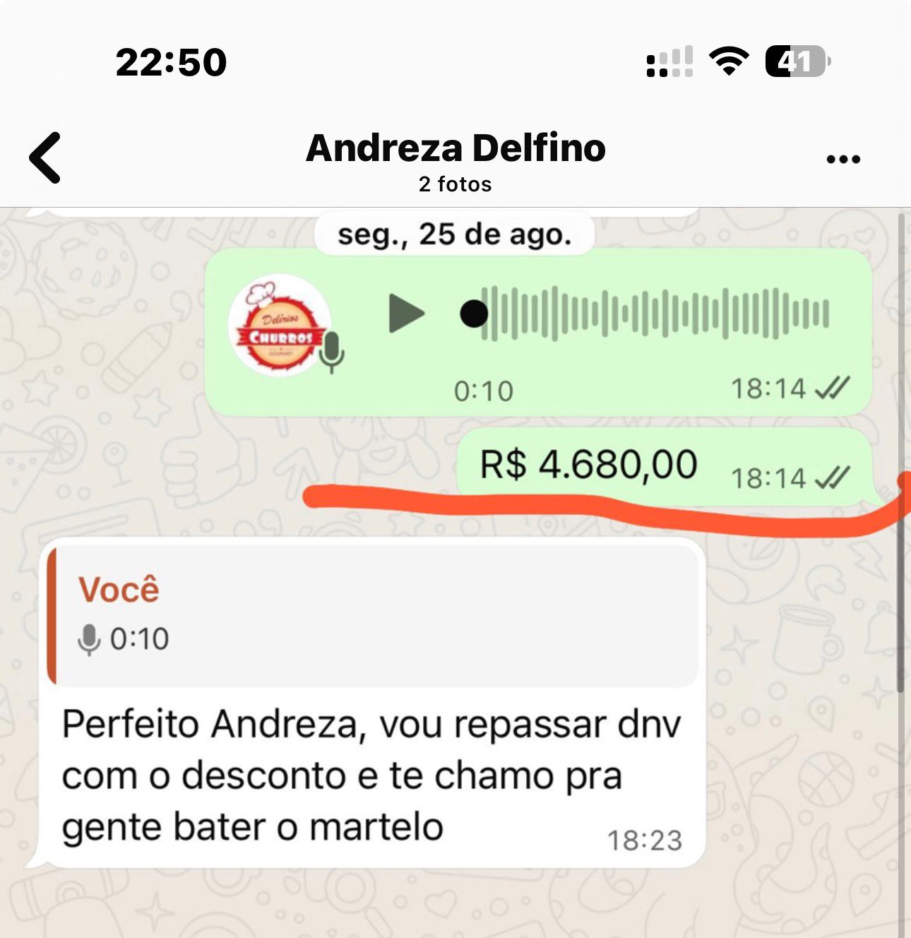 Depoimento real de aluna — print 3