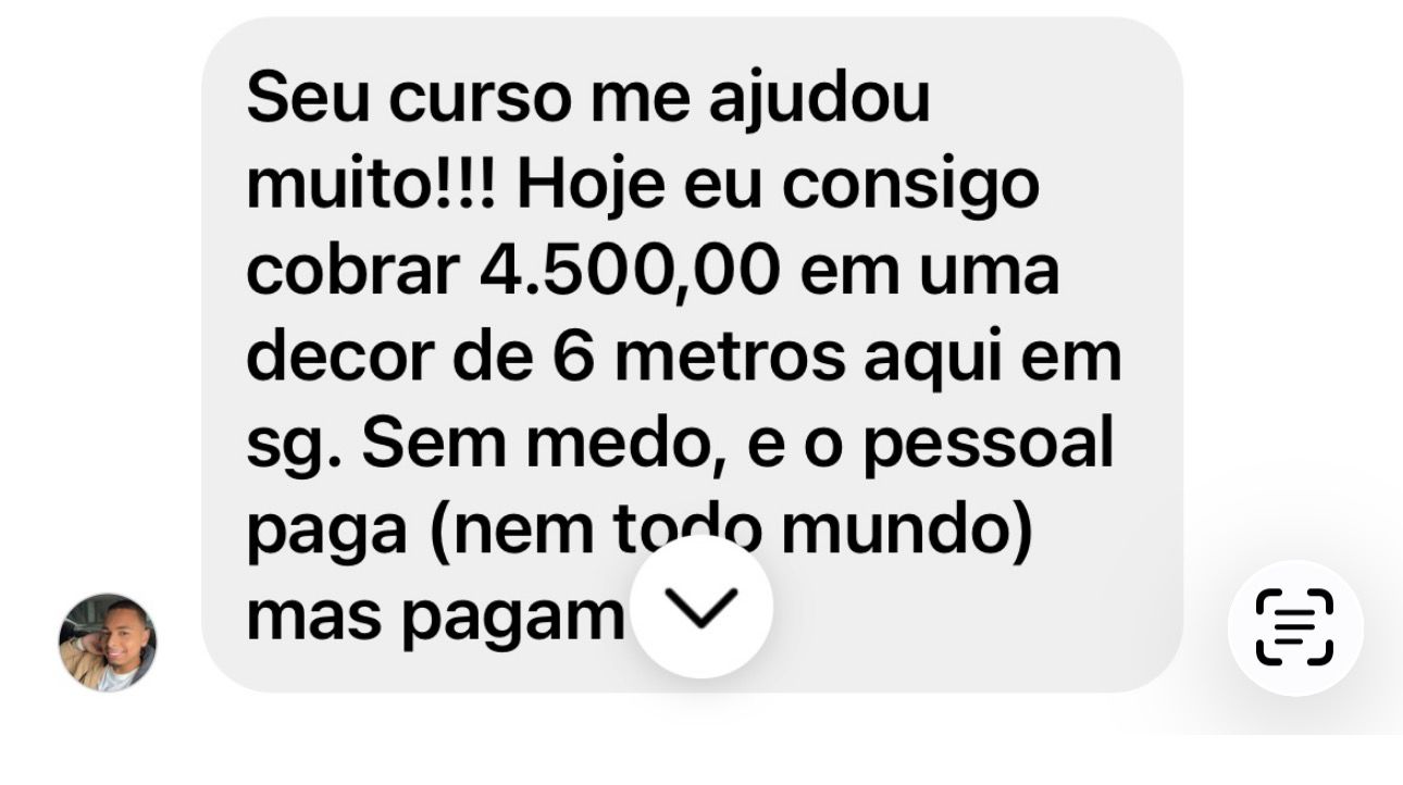 Depoimento real de aluna — print 7